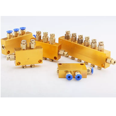 1-12 Way Lubrication Valve Brass Adjustable Lube Distributor Block Oil Separator Automatic CNC Lubricating Oil Pump Accessories