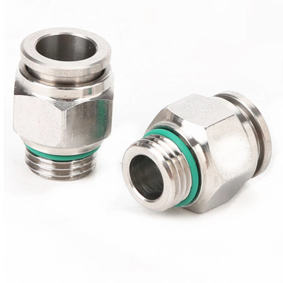 M8 M10 M12 M20 Male Thread Air Pneumatic 304 Stainless Steel Push In Quick Connector Release Fitting Plumbing Gas